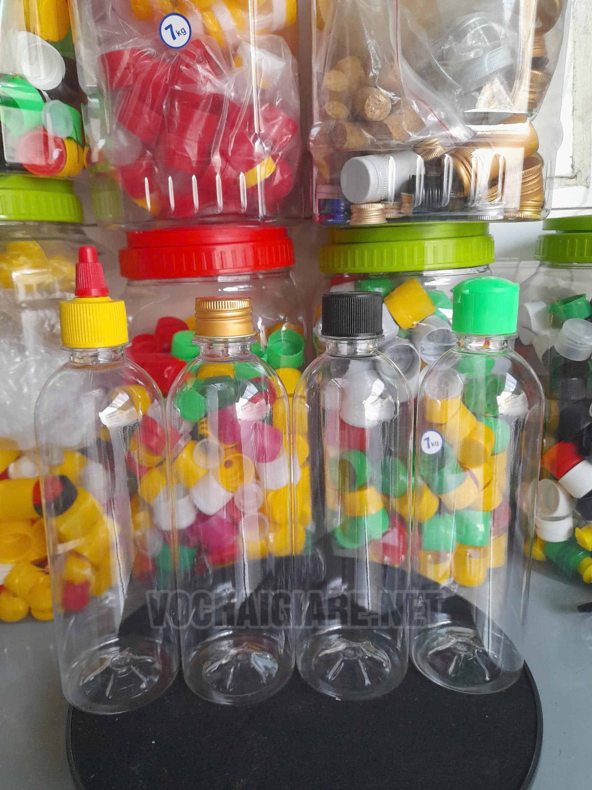 Chai nhựa PET 500ml tron cao